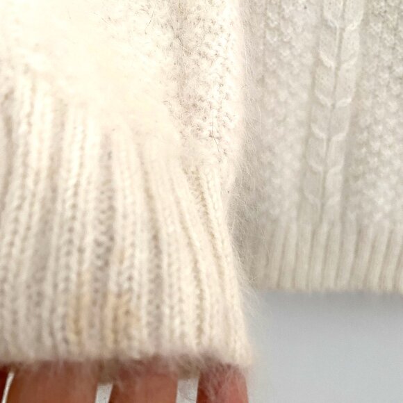 ✨ Band of Outsiders Angora Blend Sweater | Black & White Colorblock ✨ - Small - Picture 5 of 7